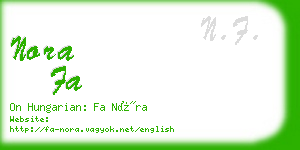 nora fa business card